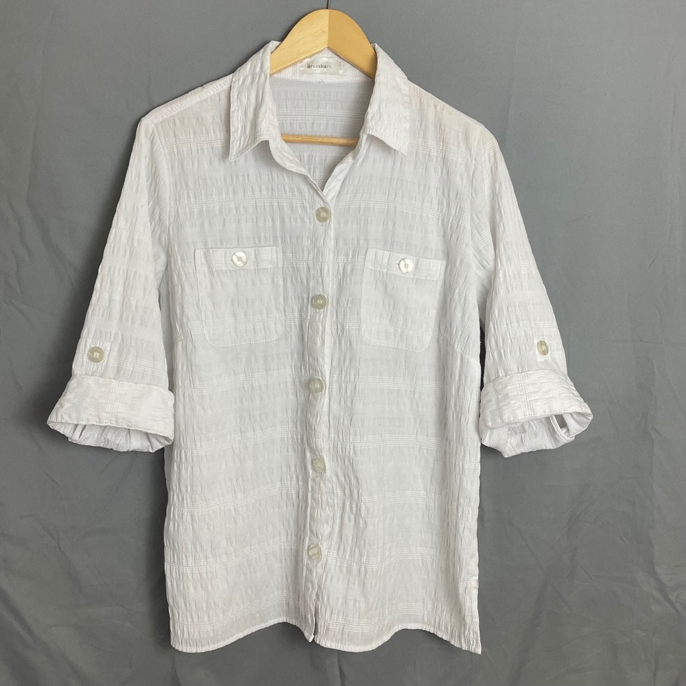 Dressbarn Top womens Plus 1X Button Front